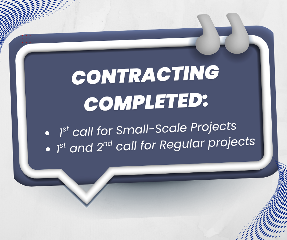 The Managing Authority of the Interreg NEXT VIA Romania – Ukraine 2021–2027 Programme announces the completion of the contracting process for the projects approved by the Programme Monitoring Committee