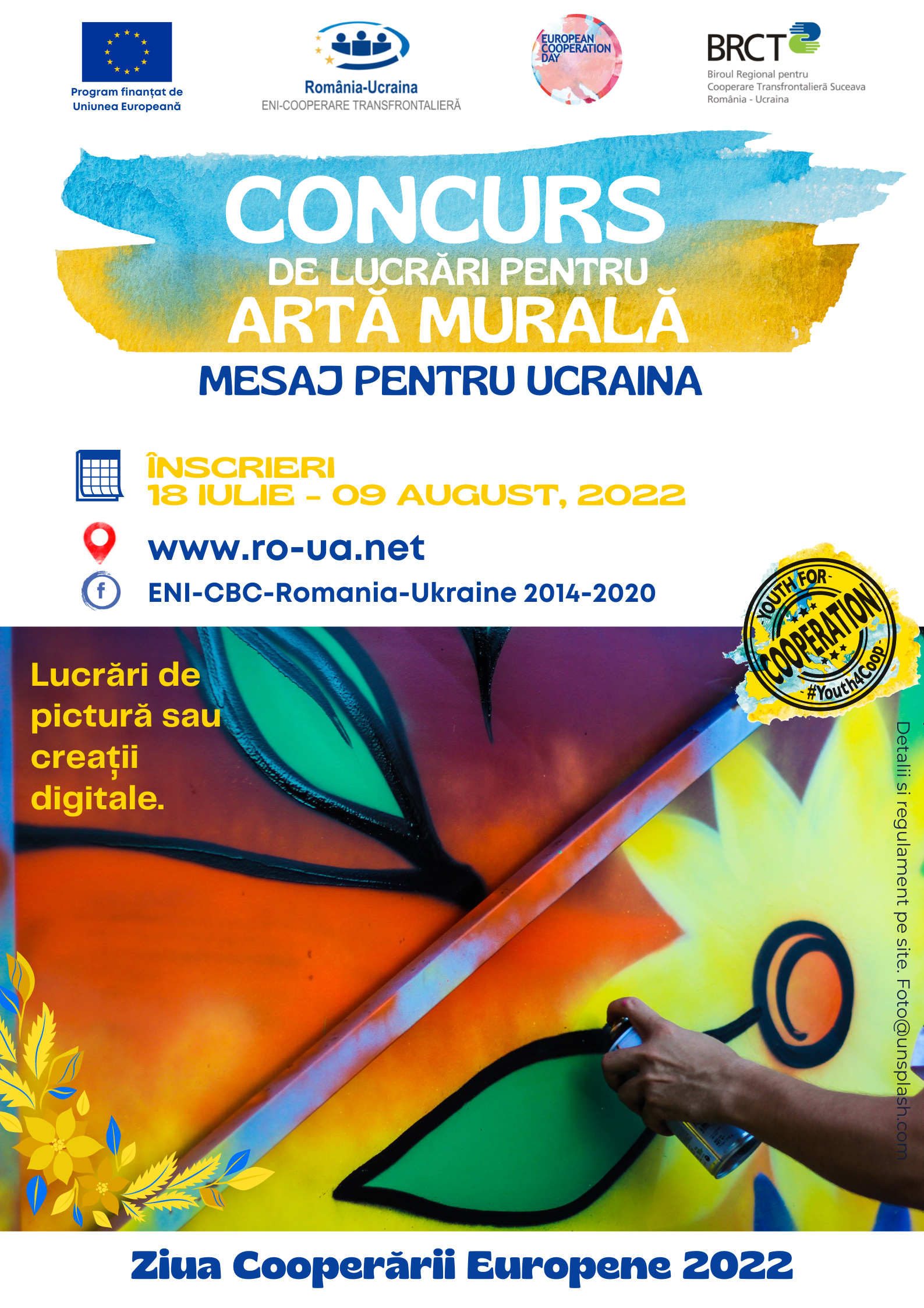 „Mesaj pentru Ucraina” -  CONCURS de lucrări pentru ARTĂ MURALĂ