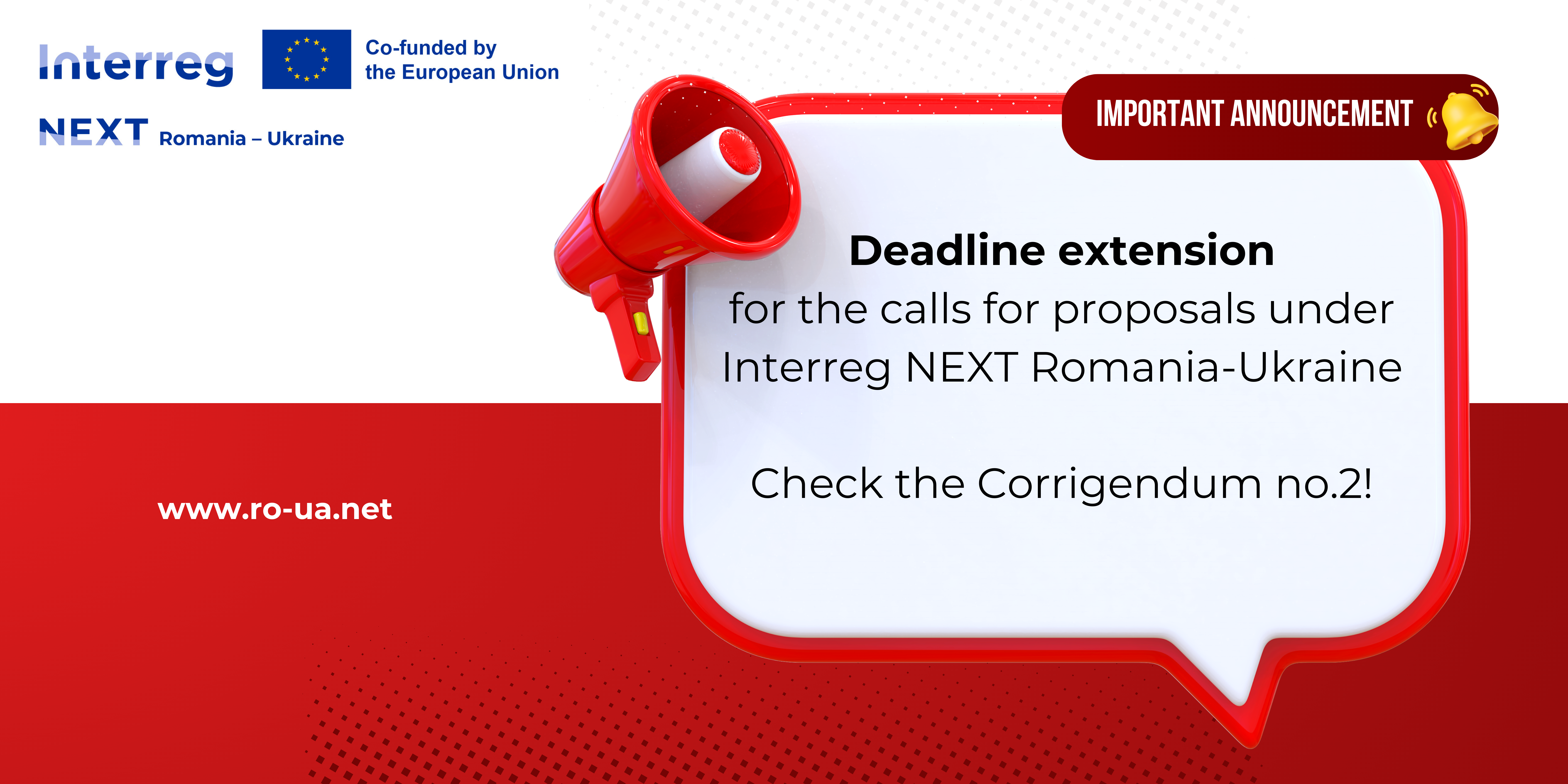 Prelungirea perioadei de depunere a proiectelor Interreg NEXT