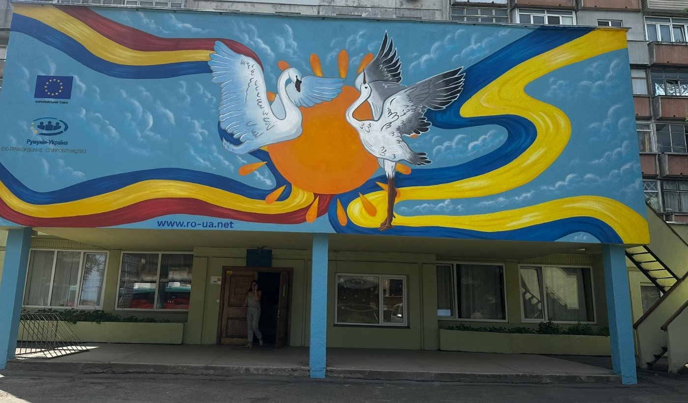 Inaugurarea celei de-a doua picturi murale „Mesaj pentru Ucraina” la Cernăuți, un simbol al solidarității și cooperării transfrontaliere